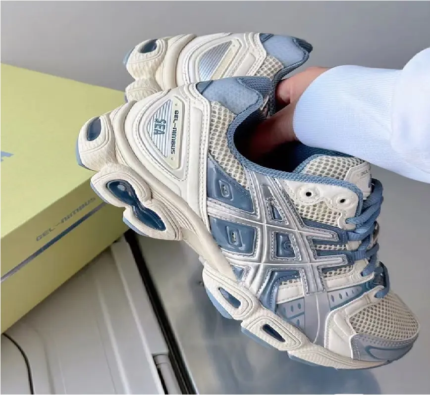 Giày Asics x Wind and Sea Gel-Nimbus 9 'Cream Pure Silver' 1201A801-101 - Ảnh 3