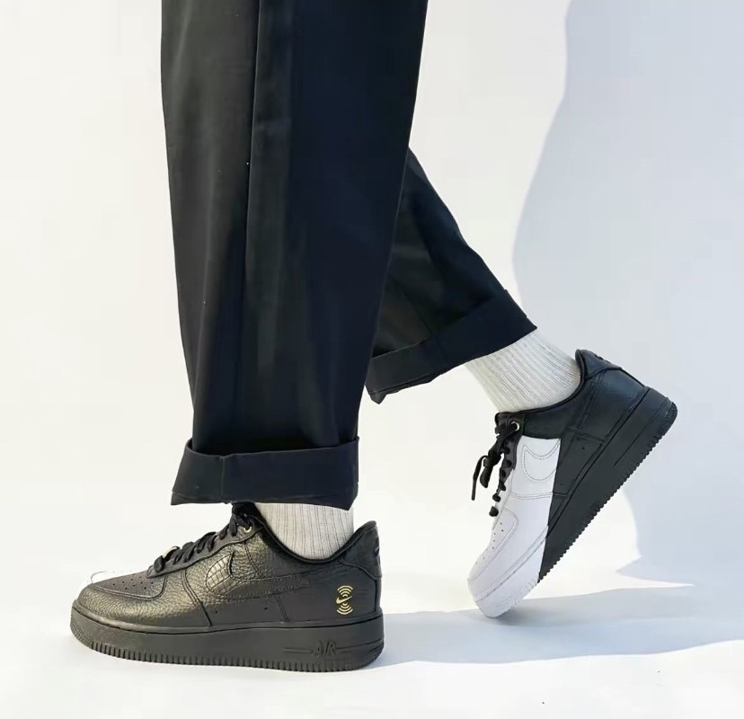 Giày Nike Air Force 1 Low 40th Anniversary Split Black White DX6034-001 - Ảnh 5