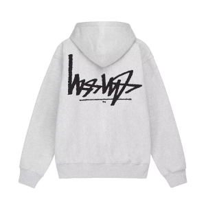 Alternative view of Áo Basic Hoodie Stussy 'Grey' 1924762-ASH