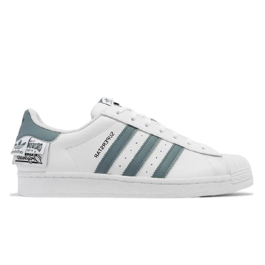 Giày Adidas Superstar 'White Blue' HQ6455