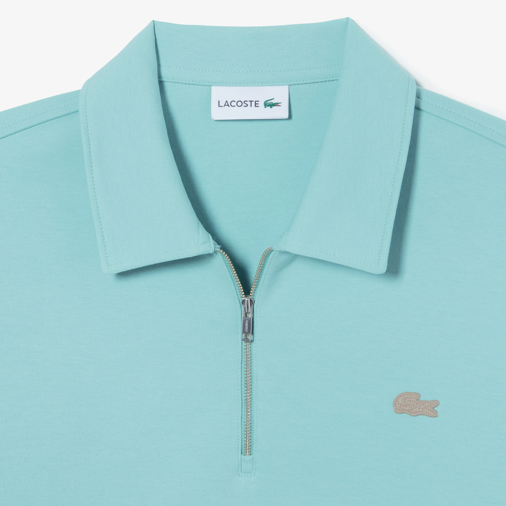 Áo Lacoste Color Croc Collar Half Zip-up Sweatshirt 'Light Blue' SH222E-53G-LGF - Ảnh 2