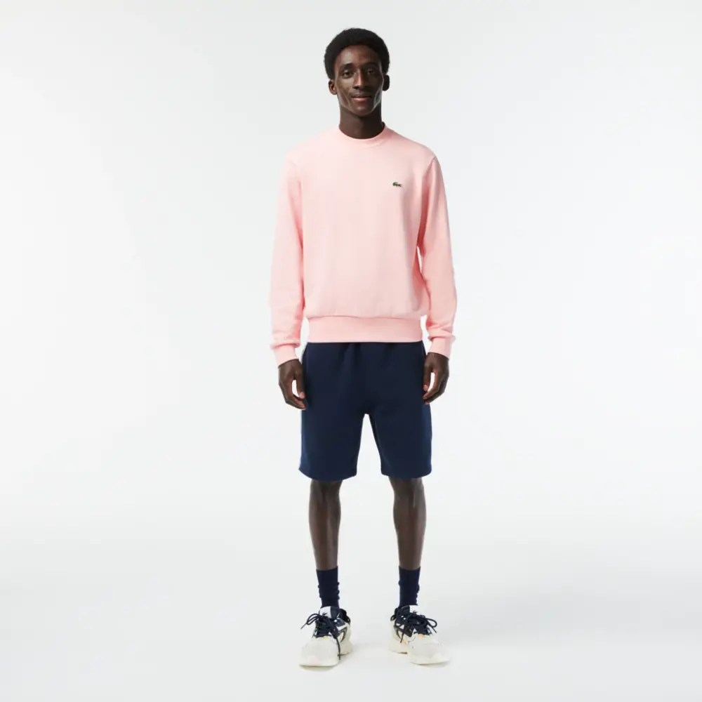 Alternative view of Áo Lacoste Classic Fit Crew Neck Fleece Sweatshirt 'Pink' SH2564-53G-KF9