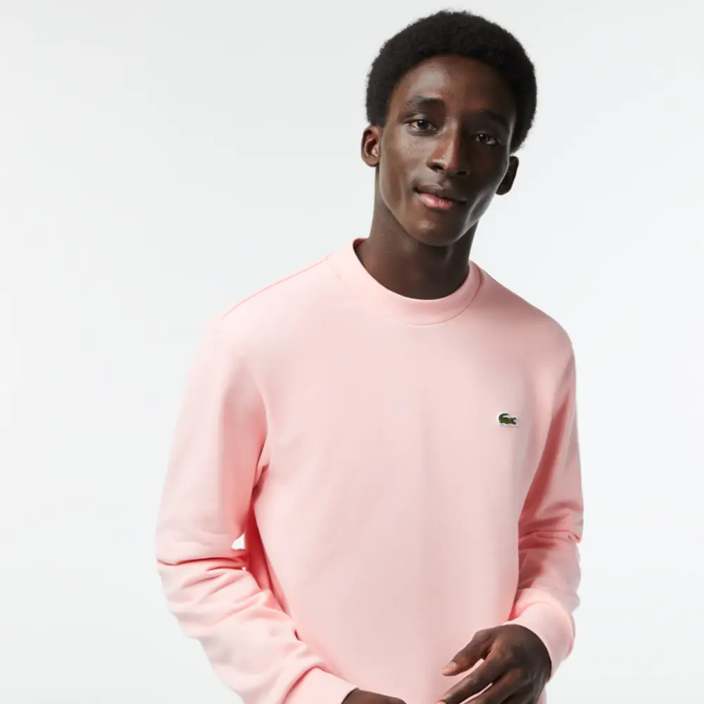 Áo Lacoste Classic Fit Crew Neck Fleece Sweatshirt 'Pink' SH2564-53G-KF9 - Ảnh 3