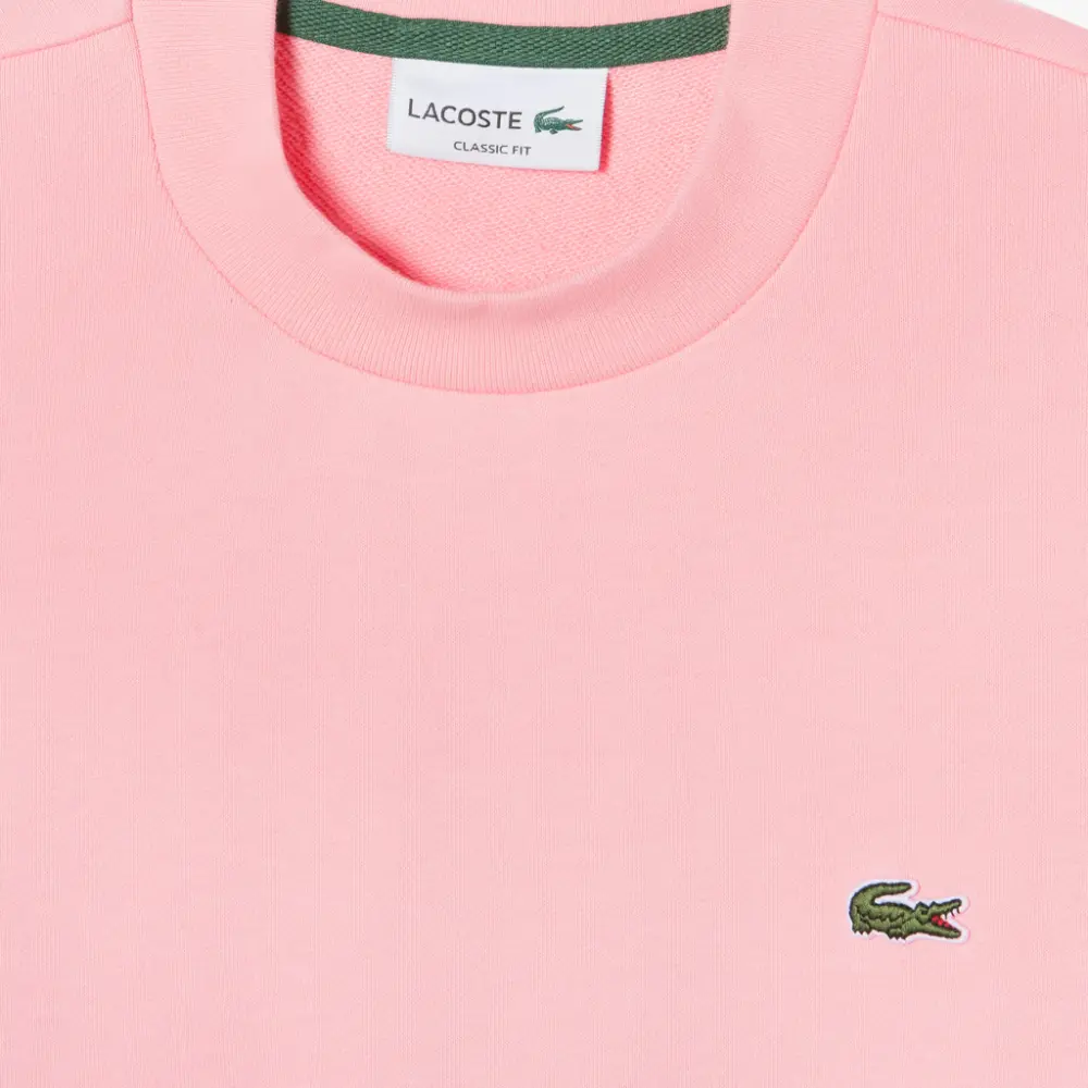 Áo Lacoste Classic Fit Crew Neck Fleece Sweatshirt 'Pink' SH2564-53G-KF9 - Ảnh 4