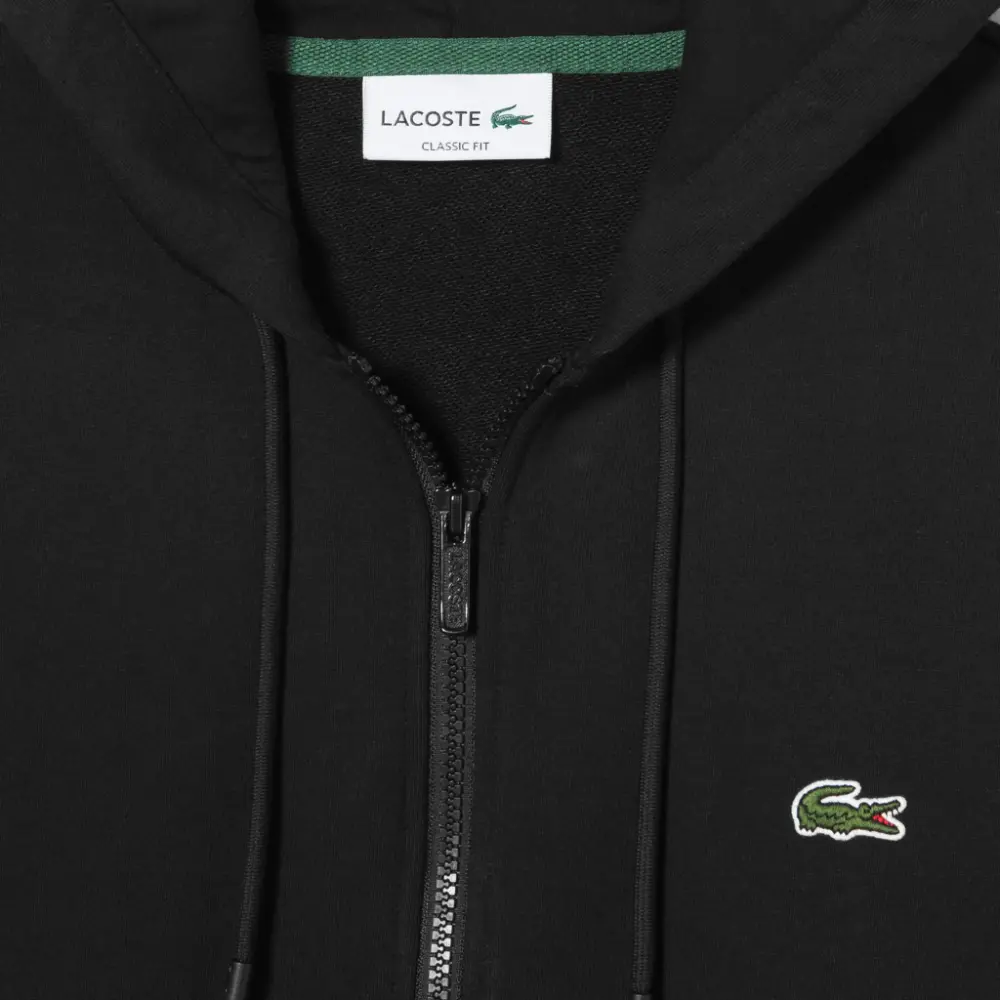 Alternative view of Áo Lacoste Organic Cotton Zip-up Sweatshirt 'Black' SH2566-53G-031