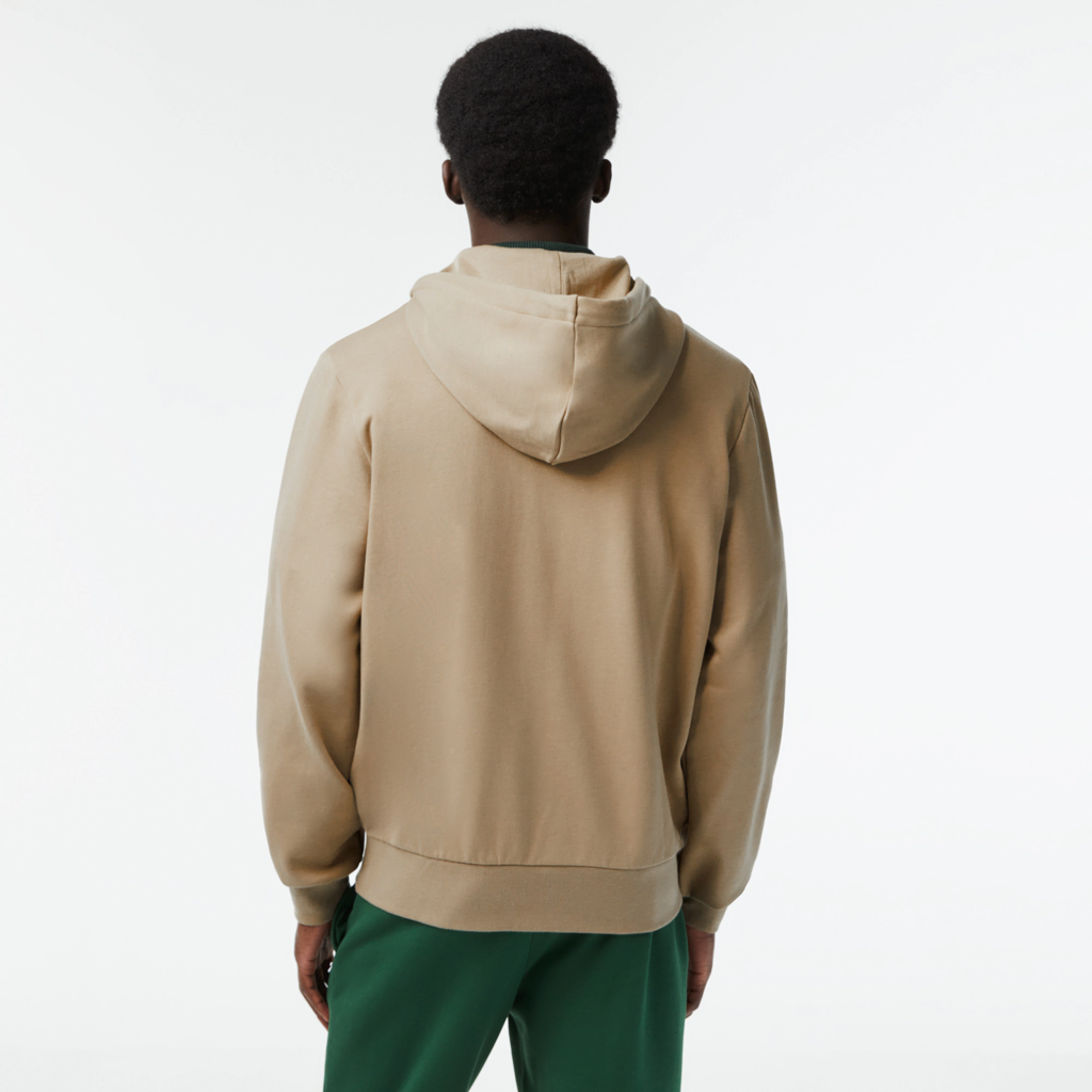 Áo Lacoste Organic Cotton Zip-up Sweatshirt 'Beige' SH2566-53G-CB8 - Ảnh 4