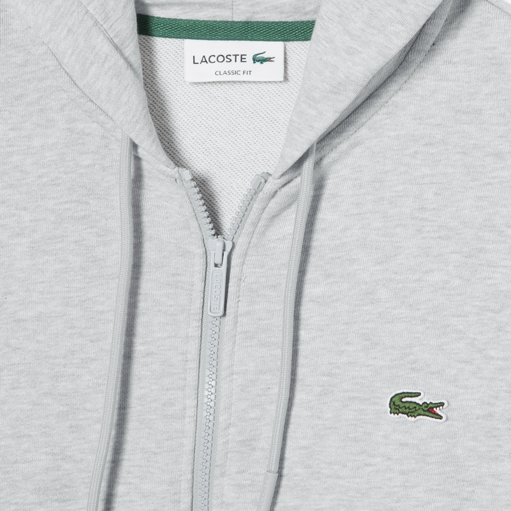 Áo Lacoste Organic Cotton Zip-up Sweatshirt 'Gray' SH2566-53G-CCA - Ảnh 2