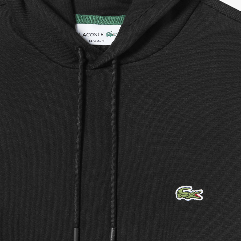 Áo Lacoste Organic Cotton Kangaroo Pocket Sweatshirt 'Black' SH2567-53G-031 - Ảnh 2