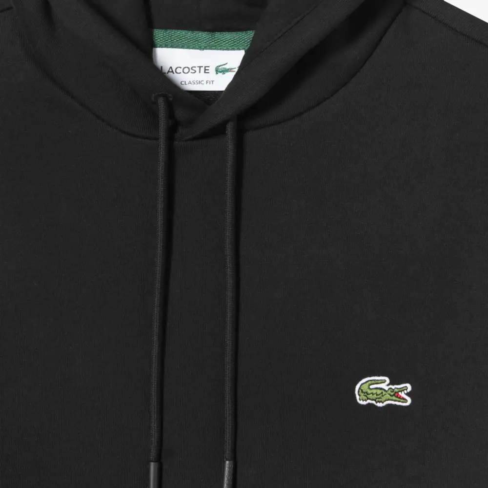 Alternative view of Áo Lacoste Organic Cotton Kangaroo Pocket Sweatshirt 'Black' SH2567-53G-031