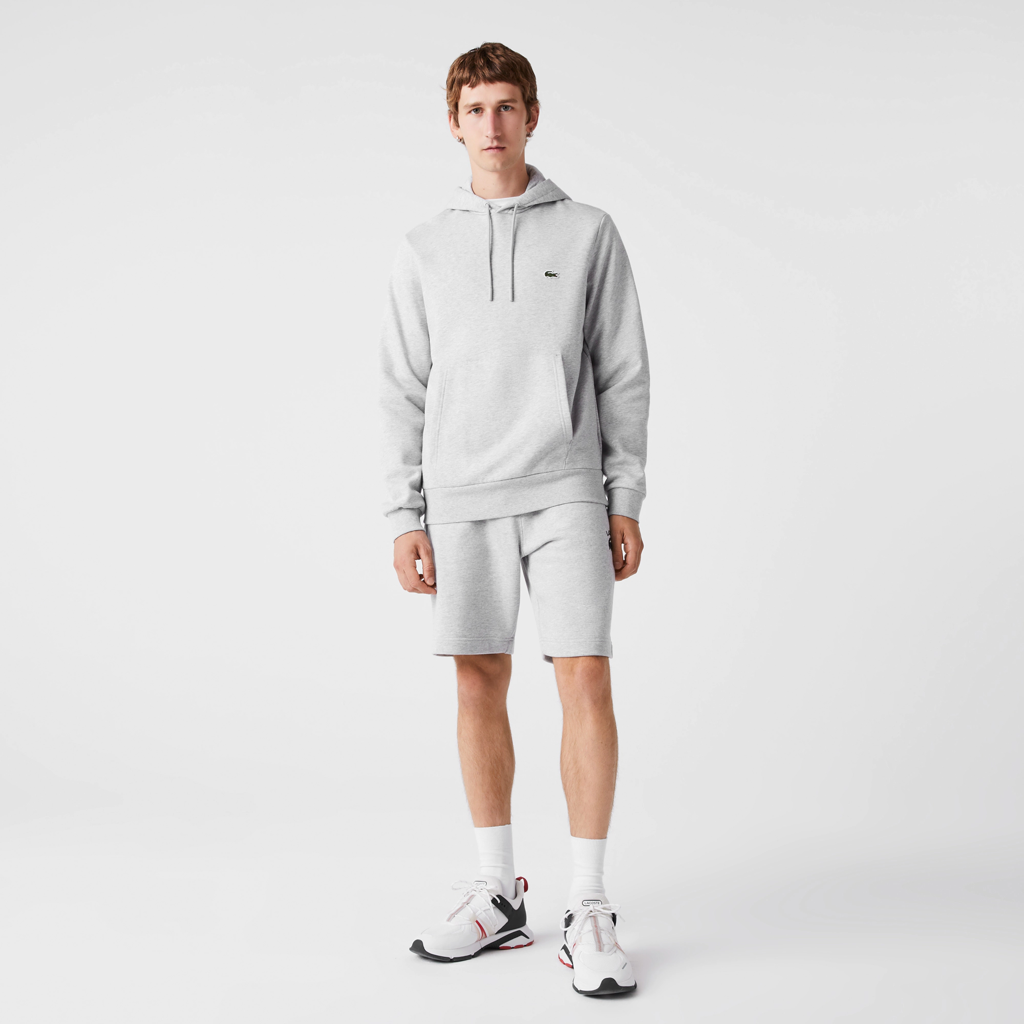 Áo Lacoste Organic Cotton Kangaroo Pocket Sweatshirt 'Gray' SH2567-53G-CCA - Ảnh 2