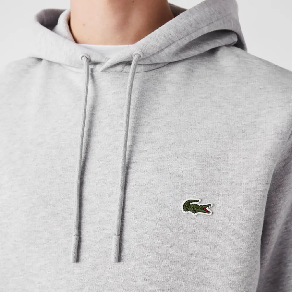 Áo Lacoste Organic Cotton Kangaroo Pocket Sweatshirt 'Gray' SH2567-53G-CCA - Ảnh 4