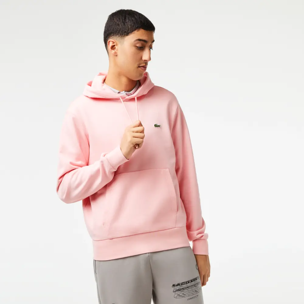 Áo Lacoste Organic Cotton Kangaroo Pocket Sweatshirt 'Pink' SH2567-53G-KF9 - Ảnh 3