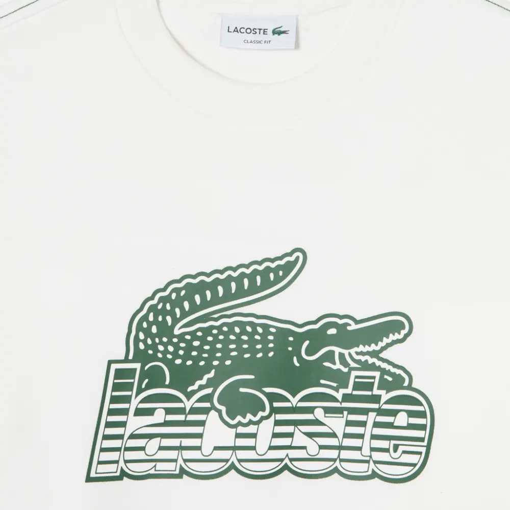 Alternative view of Áo Lacoste Round Neck Fleece Sweatshirt 'Cream' SH5087-53G-70V