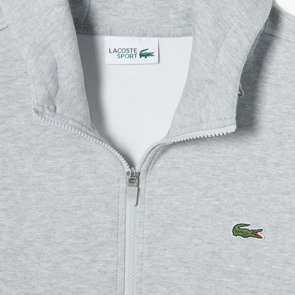 Alternative view of Áo Lacoste Technical Setup Hood Zip-up 'Gray' SH777E-53GH-CCA