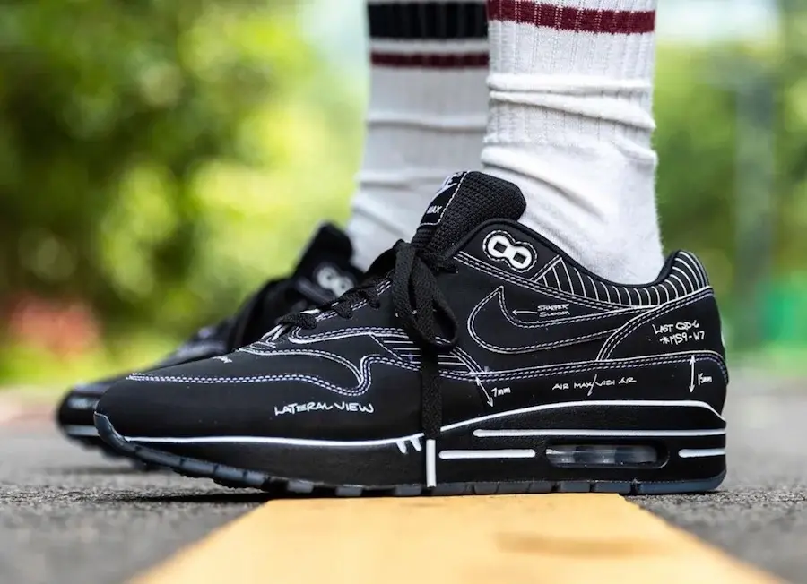 Giày Nike Air Max 1 Tinker Sketch to Shelf Black CJ4286-001 - Ảnh 4