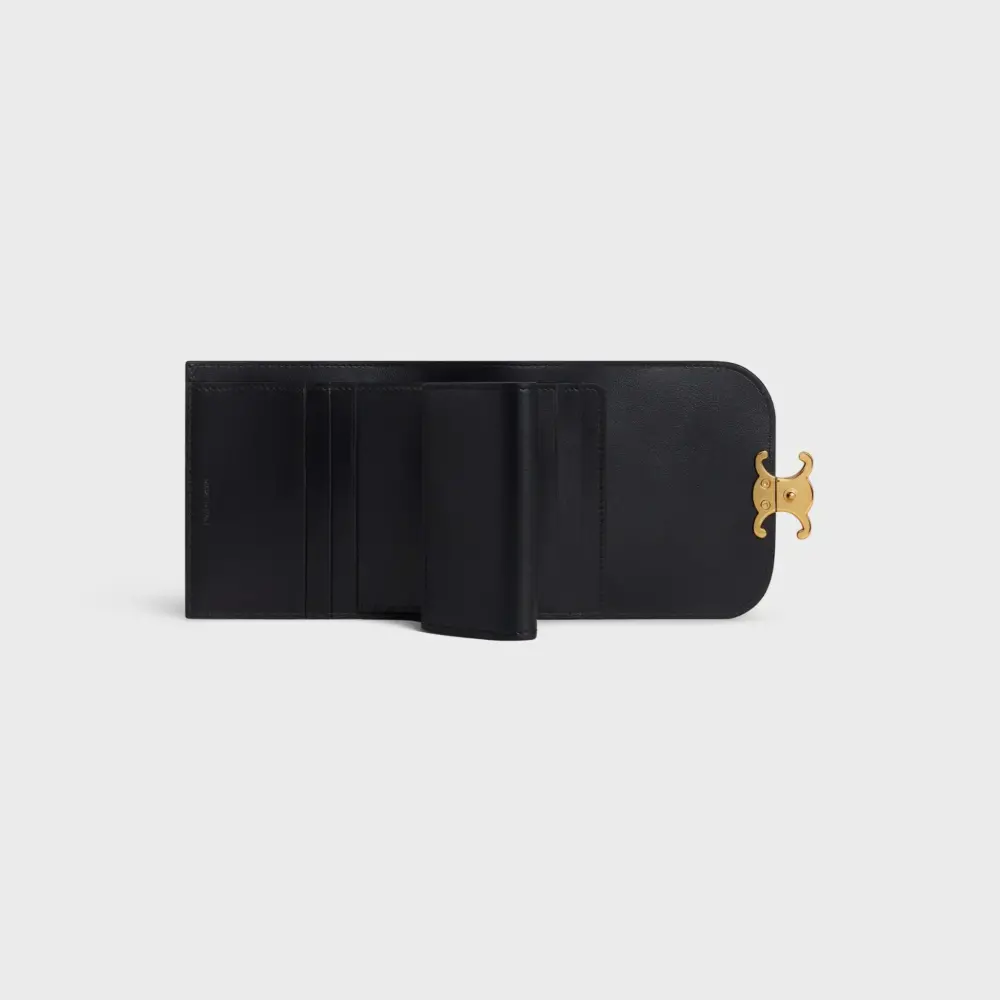 Ví Celine Small Wallet Triomphe In Shiny Calfskin 'Black' 10D783DPV-38NO - Ảnh 3