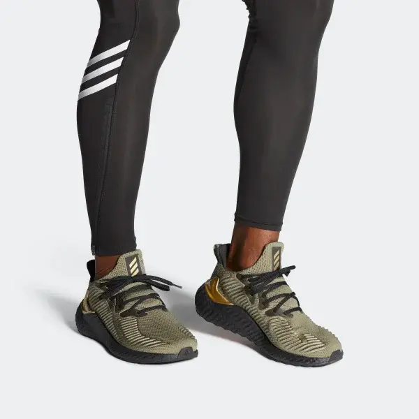 Alternative view of Giày Adidas AlphaBoost 'Legacy Green Gold Metallic' EH3321