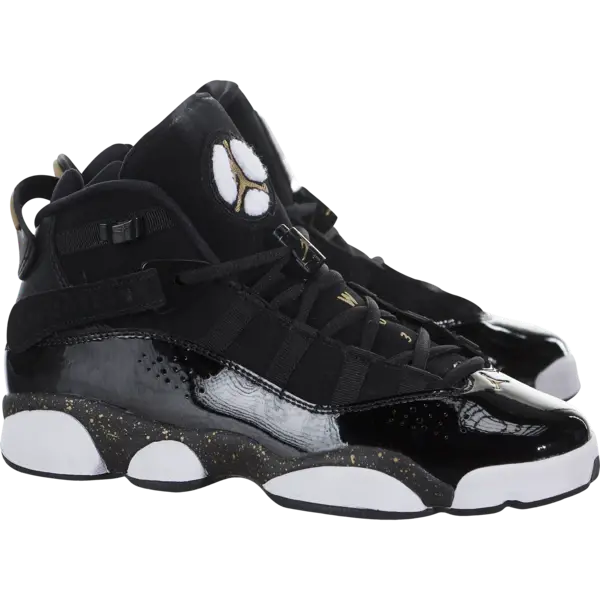 Alternative view of Giày Nike Jordan 6 Rings GS 'Black Metallic Gold' 323419-007