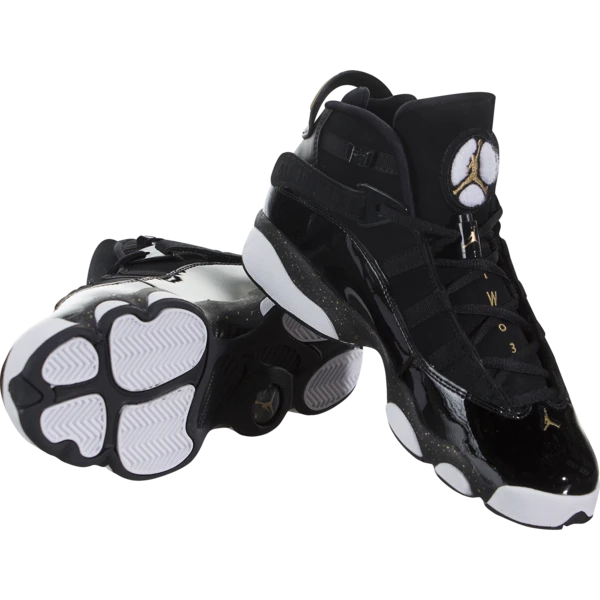 Giày Nike Jordan 6 Rings GS 'Black Metallic Gold' 323419-007 - Ảnh 3