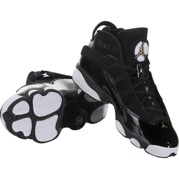 Giày Nike Jordan 6 Rings GS 'Black Metallic Gold' 323419-007 - Ảnh 3