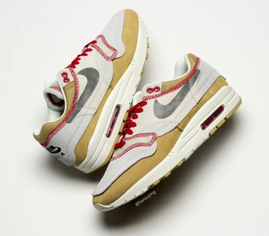 Giày Nike Air Max 1 Inside Out Club Gold Black 858876-713 - Ảnh 4