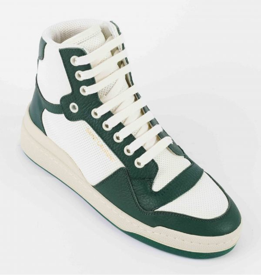 Giày Saint Laurent SL/24 Mid-top 'White Green' 610619AAAS48513 - Ảnh 2