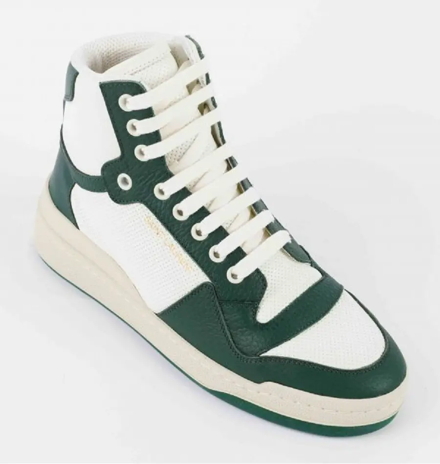 Alternative view of Giày Saint Laurent SL/24 Mid-top 'White Green' 610619AAAS48513
