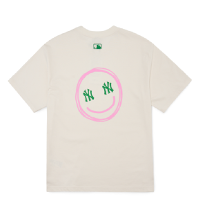 Áo MLB Smile Backlogo Overfit ‘White’ 3ATSL6023-50CRS