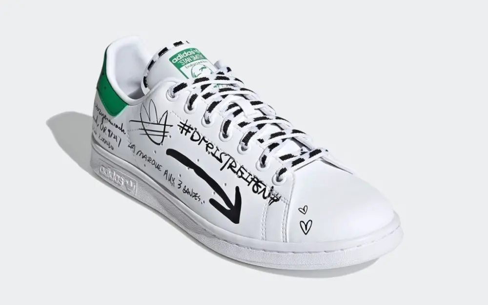Giày Adidas Stan Smith 'Sharpie Pack Graffiti White Green' GV9800 - Ảnh 4