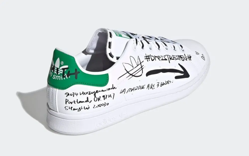Giày Adidas Stan Smith 'Sharpie Pack Graffiti White Green' GV9800 - Ảnh 5