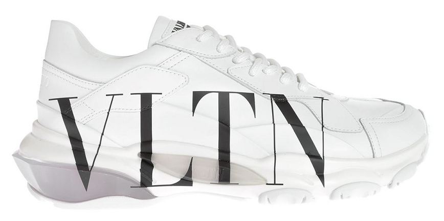 Giày Valentino Bounce Calfskin Sneaker White Black 2020 UY2S0B21RKWA01