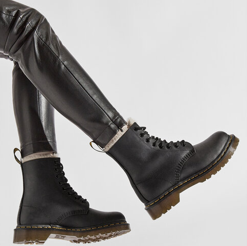 Giày Dr.Martens 1460 Women's Faux Fur Lined 'Black' 21797001 - Ảnh 3