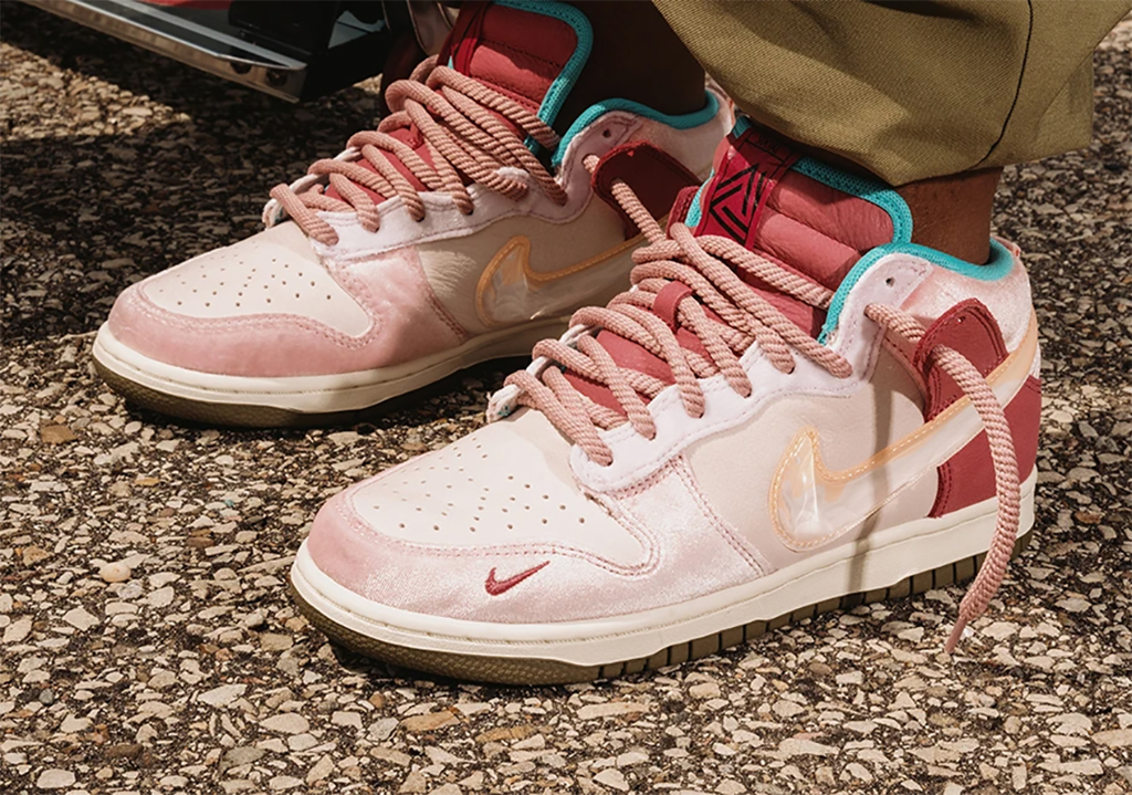 Giày Nike Social Status x Dunk Mid 'Strawberry Milk' DJ1173-600 - Ảnh 7