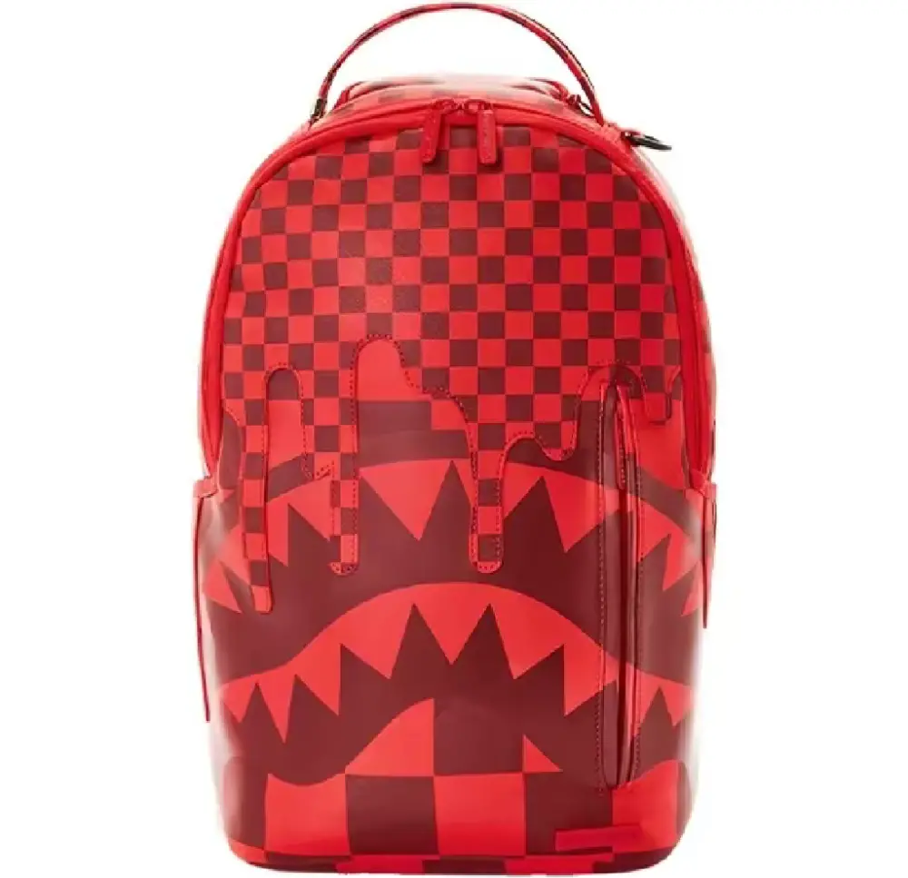 Balo Sprayground Checkerboard Stitching Shark Mouth 'Red' W0845724