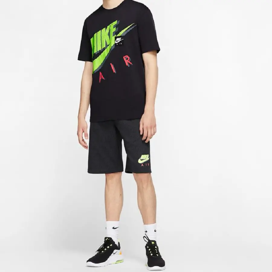 Áo Nike Air Graphic Black Green Red Tshirt CQ7317-060 - Ảnh 4