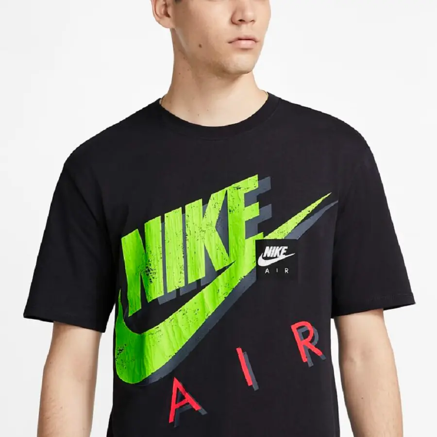 Áo Nike Air Graphic Black Green Red Tshirt CQ7317-060 - Ảnh 3