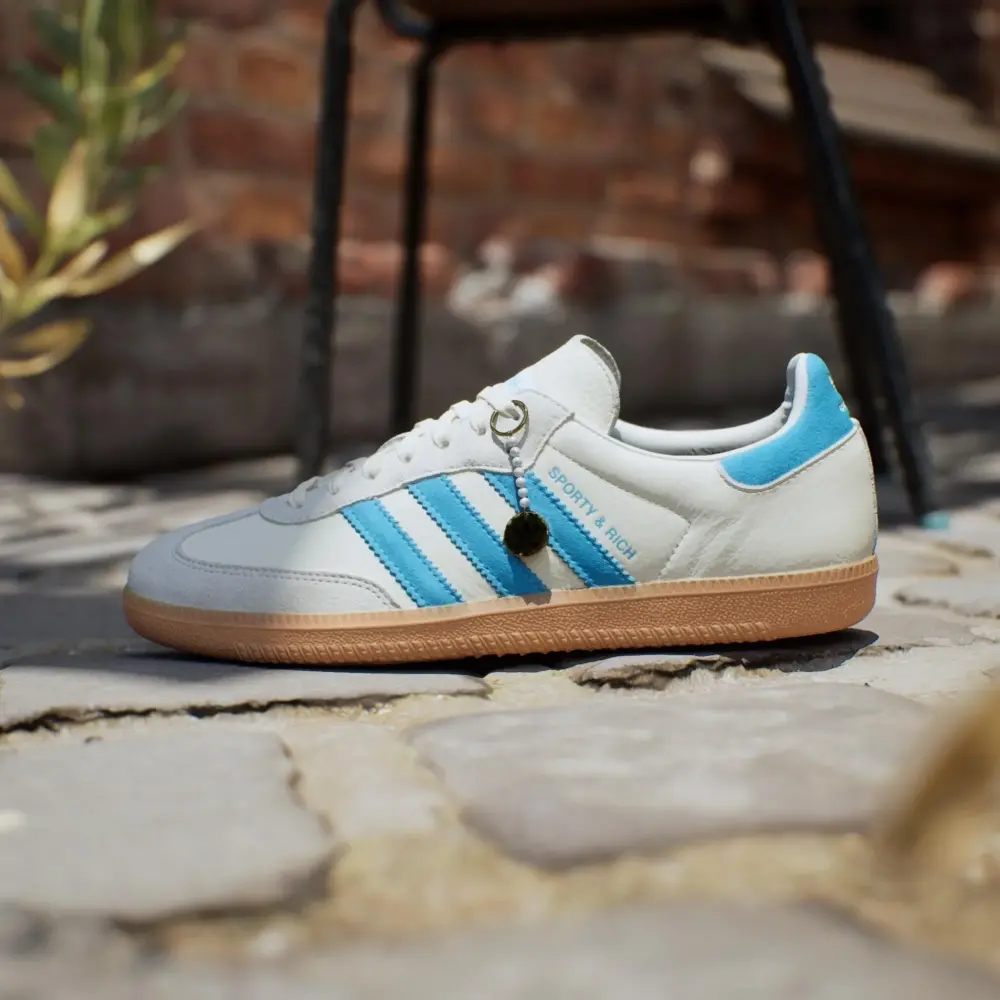 Giày Adidas Sporty & Rich x Samba OG 'Cream Blue' IE7096 - Ảnh 3