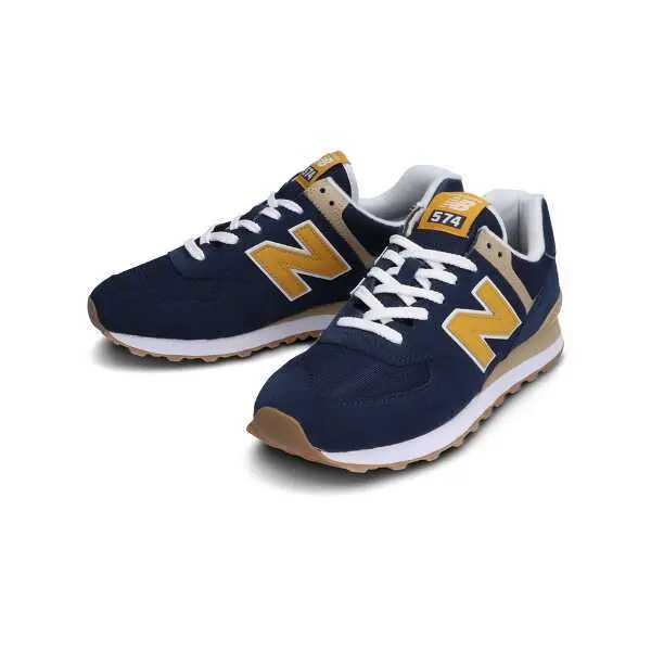 Alternative view of Giày New Balance 574 'Navy Yellow' ML574SPF