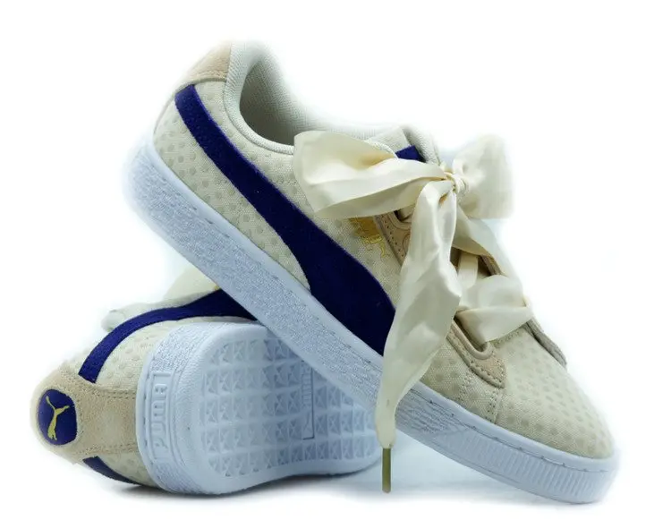 Giày Puma Basket Heart Denim Oatmeal Twilight Blue 363371-03 - Ảnh 8