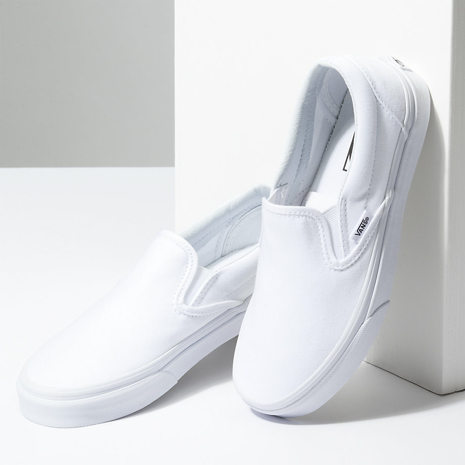 Giày Vans Classic Slip-On 'White Canvas' VN000EYEW00 - Ảnh 2