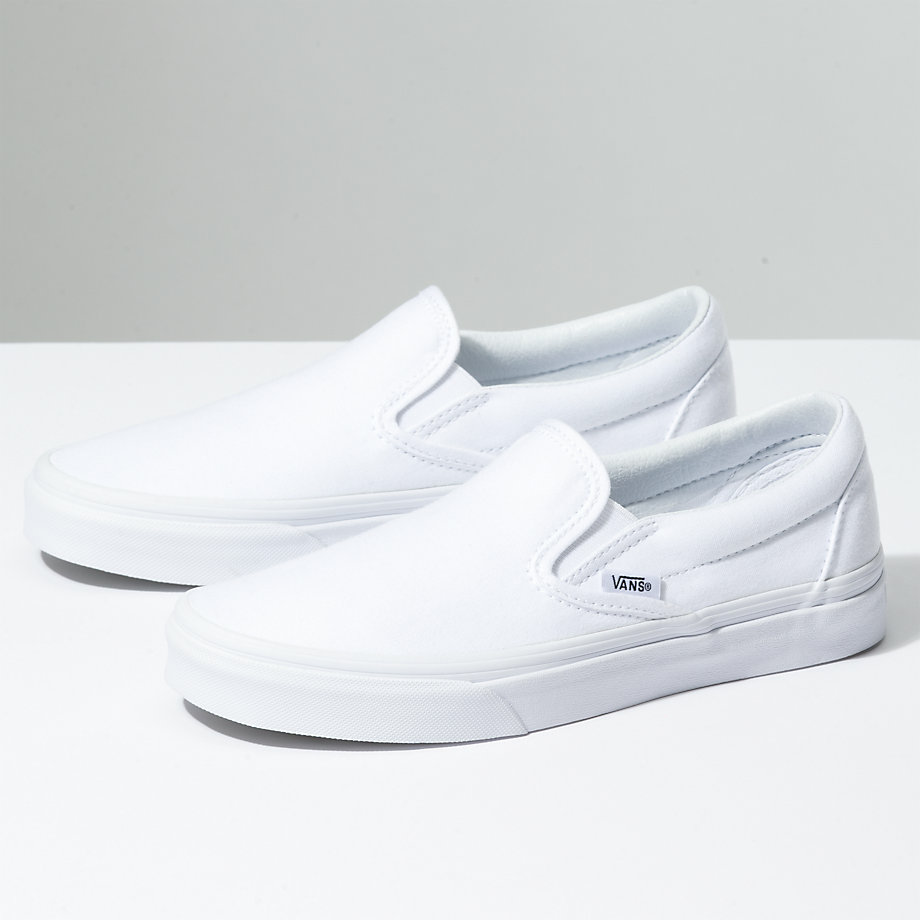 Giày Vans Classic Slip-On 'White Canvas' VN000EYEW00 - Ảnh 3