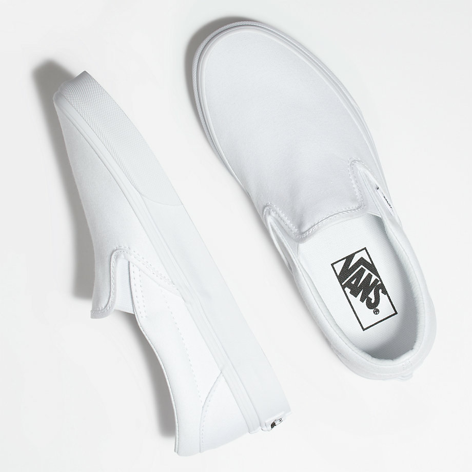 Giày Vans Classic Slip-On 'White Canvas' VN000EYEW00 - Ảnh 4