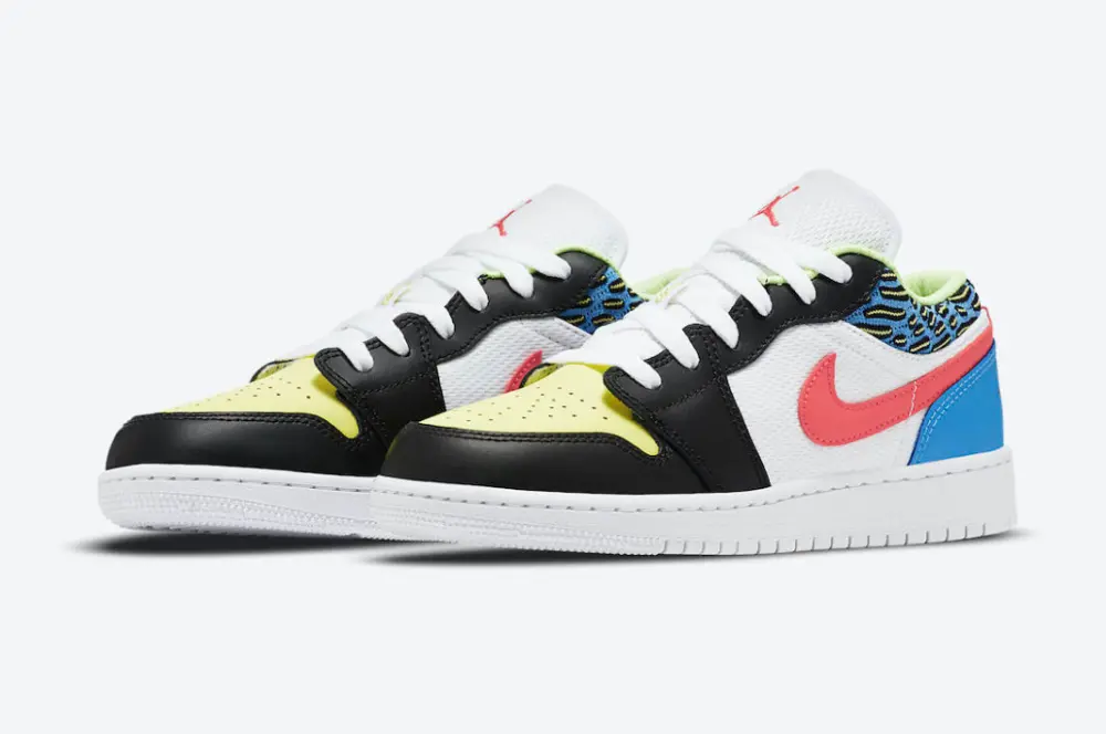 Giày Nike Air Jordan 1 Low GS 'Funky Patterns' DH5927-006 - Ảnh 9