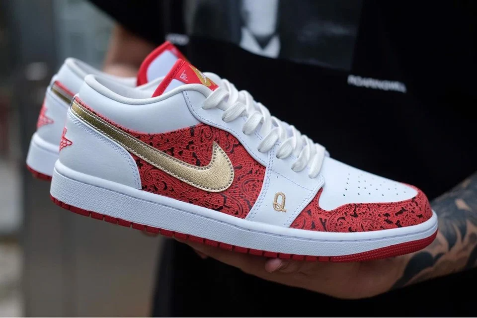 Giày Nike Air Jordan 1 Low Spades DJ5185-100 - Ảnh 2