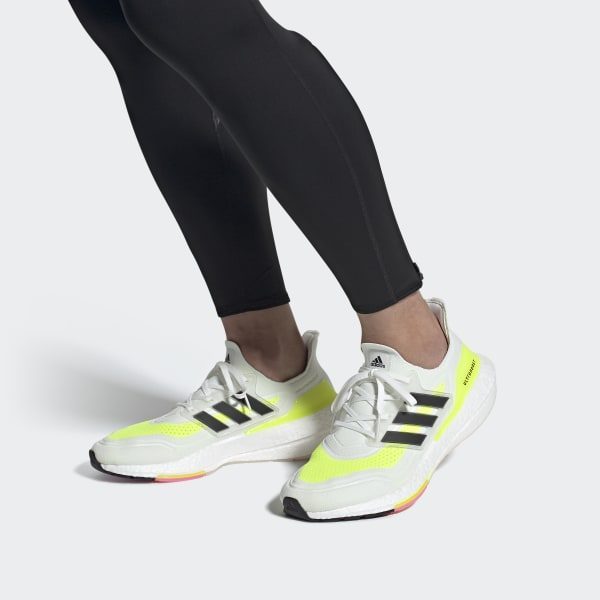 Giày Adidas UltraBoost 21 J 'White Solar Yellow' FZ2929 - Ảnh 4
