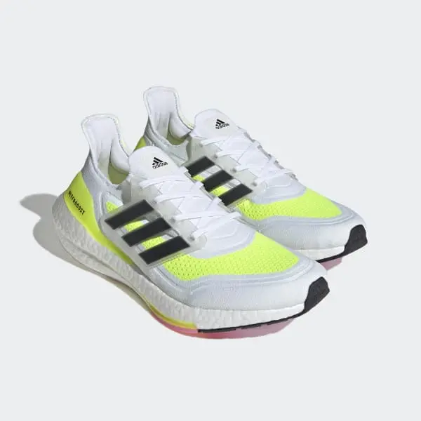 Alternative view of Giày Adidas UltraBoost 21 J 'White Solar Yellow' FZ2929