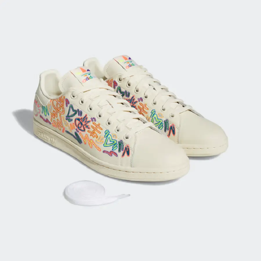 Giày Adidas Stan Smith Pride 'Cream White' GX6394 - Ảnh 4