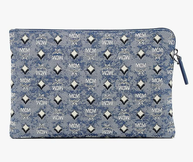 Túi MCM Standing Wristlet Pouch in Vintage Jacquard Monogram MXZBATQ01LU001 - Ảnh 2