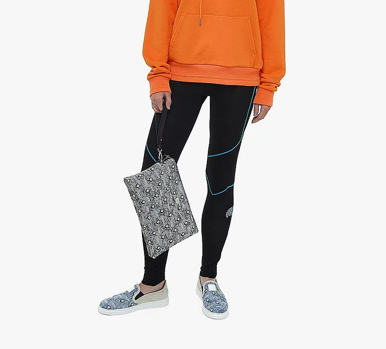 Túi MCM Standing Wristlet Pouch in Vintage Jacquard Monogram MXZBATQ01EG001 - Ảnh 3