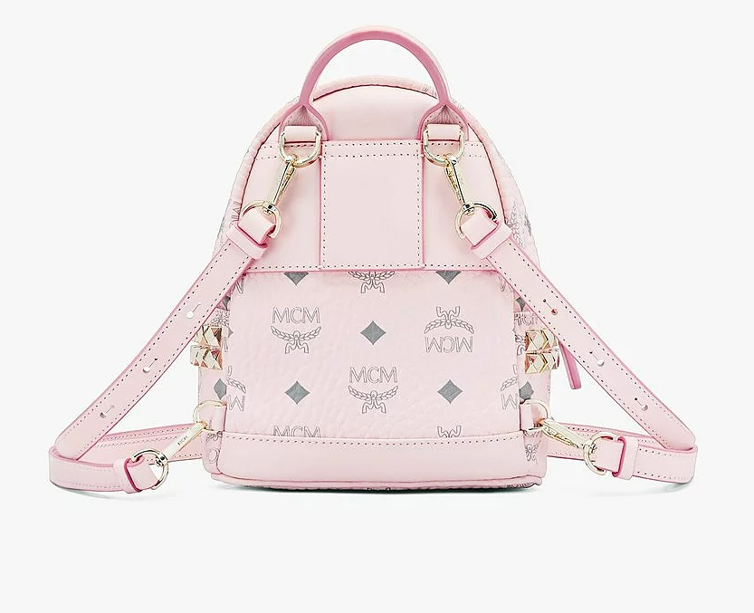 Balo MCM Stark Studs Backpack Visetos 'Pink' MMKAAVE13QH001 - Ảnh 4